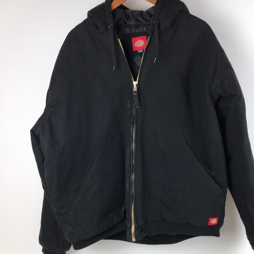 Dickie’s Black Duck Canvas Hooded Work Jacket